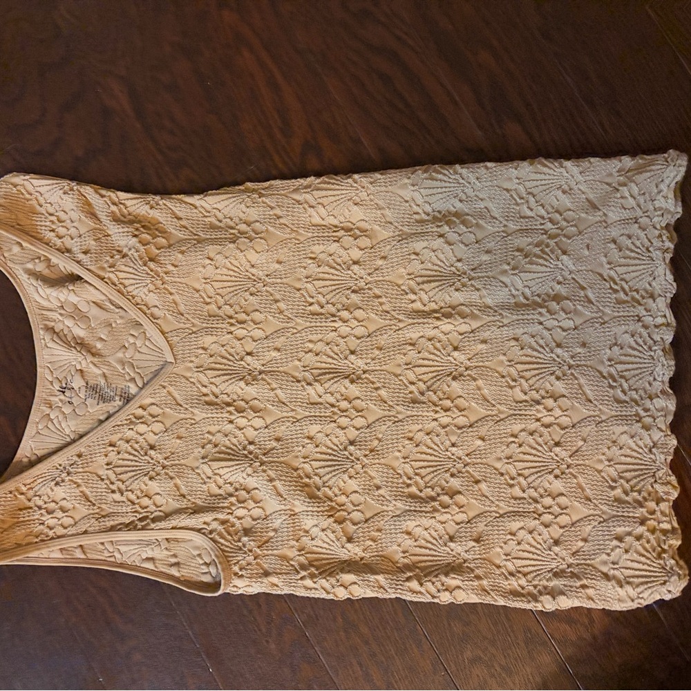 Cream Crochet Tank Top